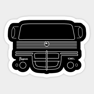 Classic 1960s-1970s Pegaso 1065 lorry white outline graphic Sticker